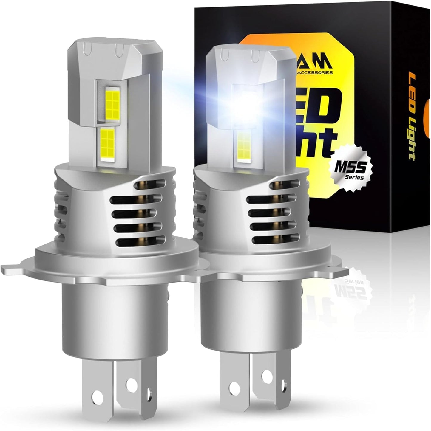 Oxilam Motor Vehicle Lighting OXILAM 2024 Upgraded 9006 HB4 Bulbs, 26000LM Super Bright, Bulb for Halogen Replacement, Wireless Plug and Play
