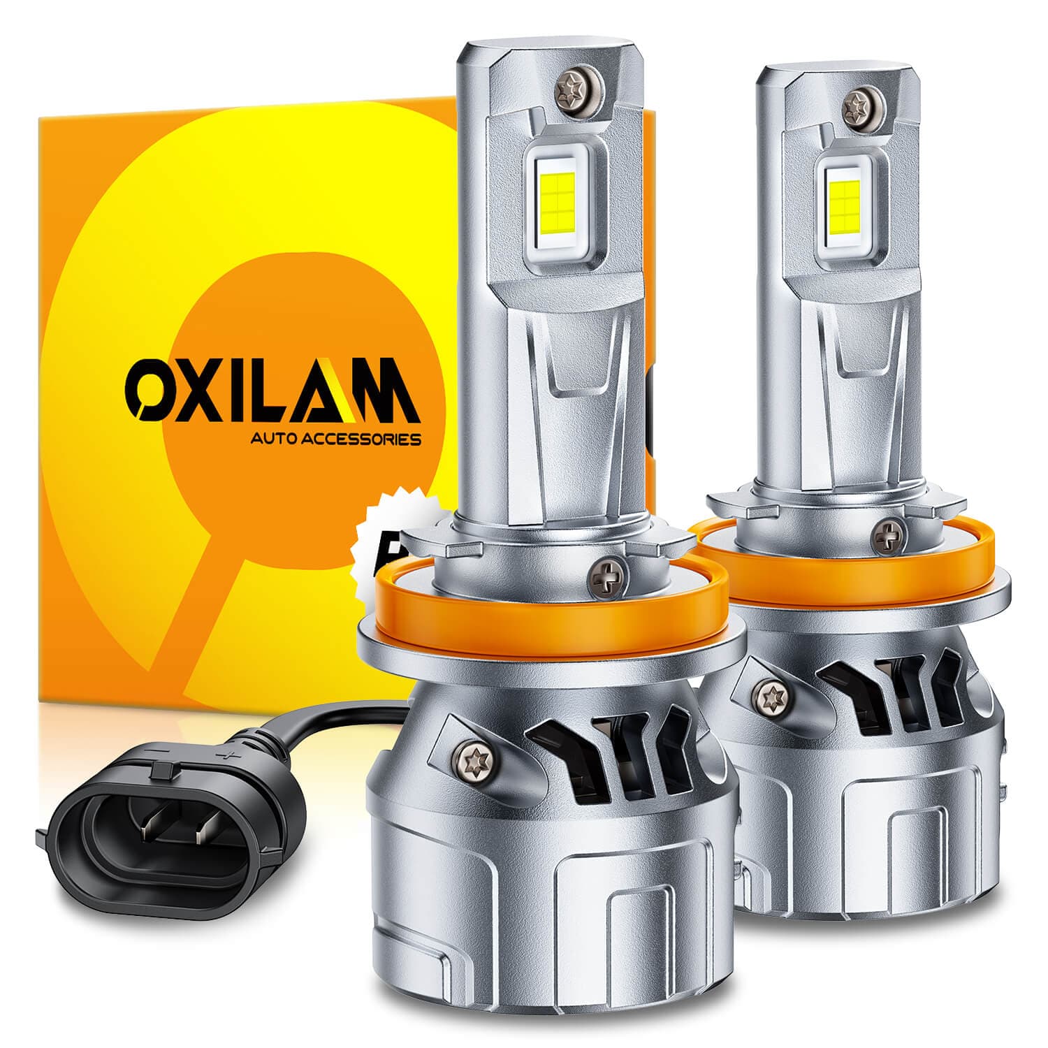 Oxilam Motor Vehicle Lighting OXILAM P2 Series H11/H9/H8 LED Bulbs-36,000 Lumens, 6500K Cool White, Easy Installation, Long Lifespan, Universal Compatibility