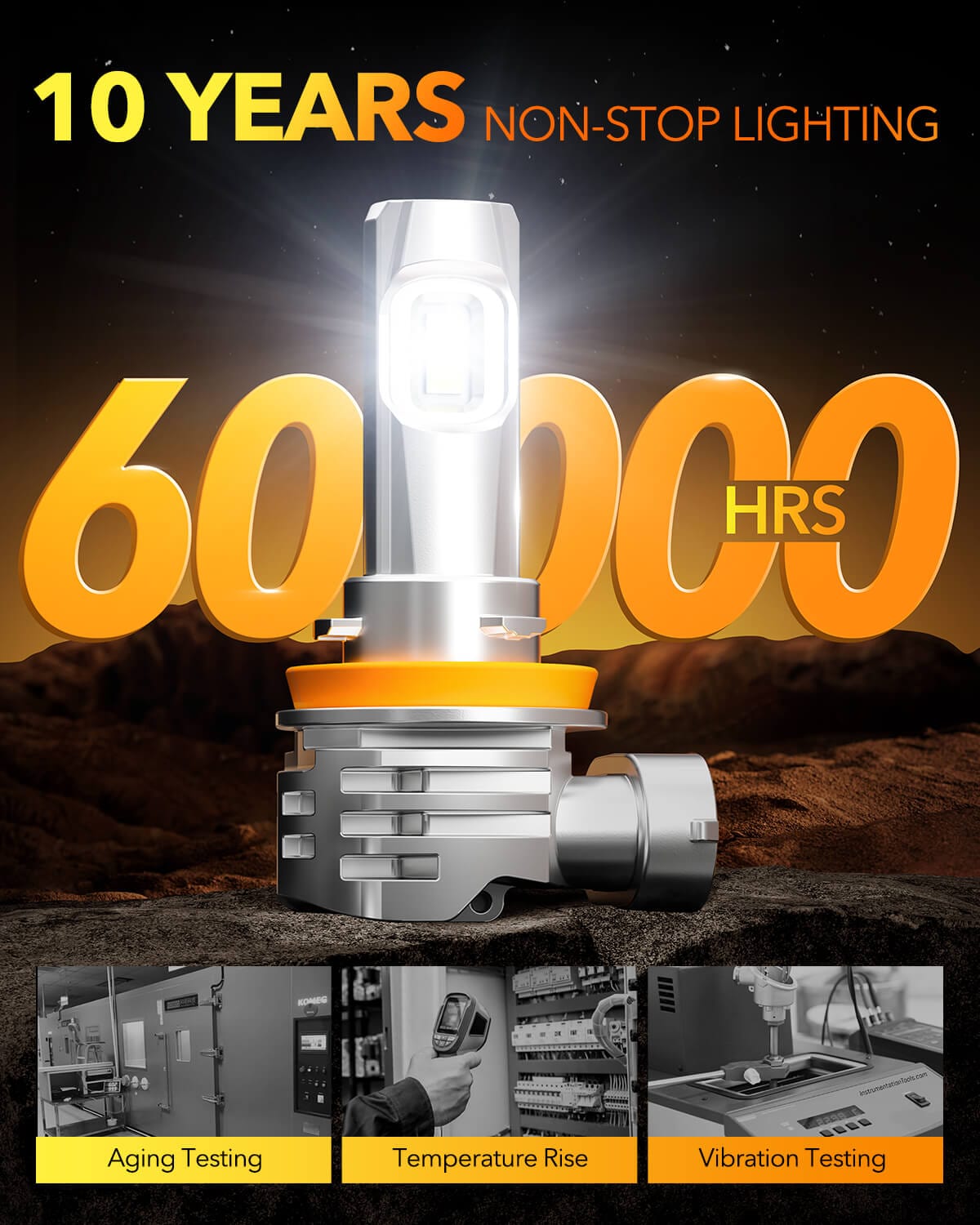 Oxilam Motor Vehicle Lighting OXILAM Q26 H11 9005 Light Bulbs Combo, Pack of 4, 6500K Cool White Light, 1:1 Size Halogen Bulbs Replacement