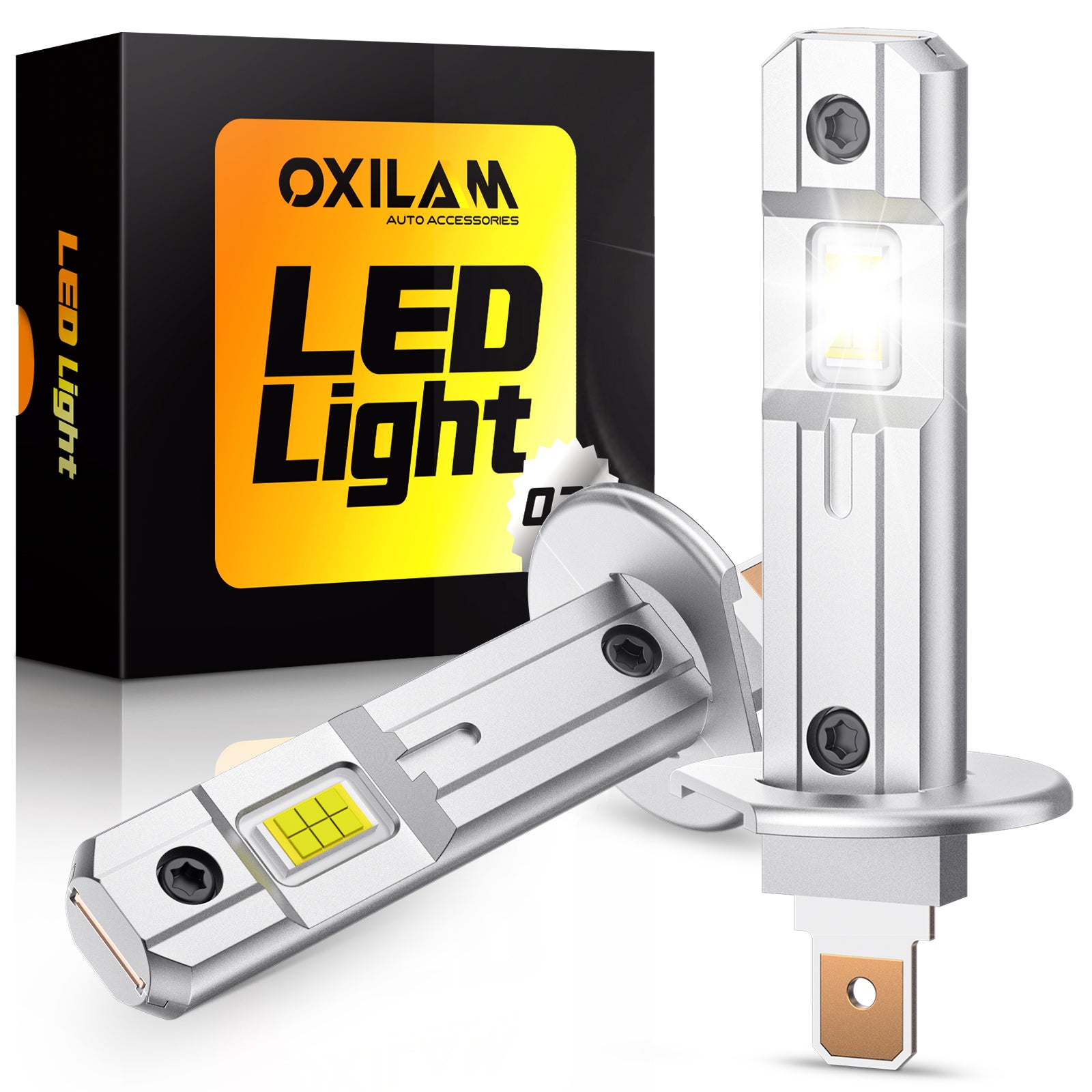 OXILAM H1 Headlight Bulbs - 6500K, 18000LM Brightness for Safer Night Driving