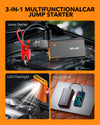 OXILAM Jump Starter Y1, 2500A Peak, 8L Gas and 6L Diesel Engines, UltraSafe 12V Portable Jumper Cables with Battery Pack