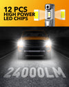 OXILAM Newest 9012 LED Light Bulb,100W 24000 Lumens per set