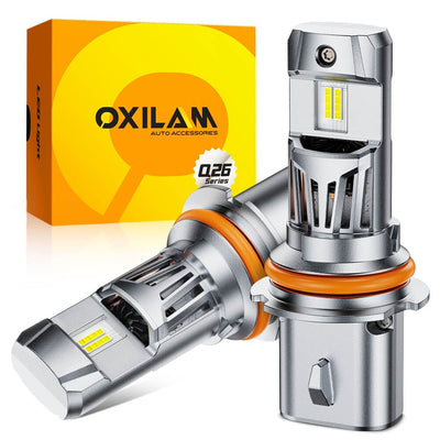 OXILAM Q26 Series Ultra-Bright 9007 LED Bulbs - 28,000LM, 360° Beam, Easy Plug-and-Play Installation, 60,000-Hour Lifespan