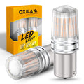 Oxilam Motor Vehicle Lighting OXILAM 1156 LED Bulb Amber Yellow, 600% Brighter 7506 BA15S P21W Turn Signal Lights, LED Blinker Replacement for Front Rear Signal Lights