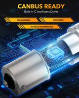 Oxilam Motor Vehicle Lighting OXILAM 1156 LED Bulb Amber Yellow, 600% Brighter 7506 BA15S P21W Turn Signal Lights, LED Blinker Replacement for Front Rear Signal Lights