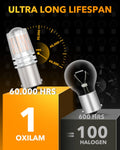 Oxilam Motor Vehicle Lighting OXILAM 1156 LED Bulb Amber Yellow, 600% Brighter 7506 BA15S P21W Turn Signal Lights, LED Blinker Replacement for Front Rear Signal Lights