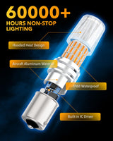 Oxilam Motor Vehicle Lighting OXILAM 1156 LED Bulb Amber Yellow, 600% Brighter 7506 BA15S P21W Turn Signal Lights, LED Blinker Replacement for Front Rear Signal Lights