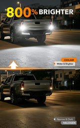 Oxilam OXILAM 1157 LED Bulbs, 800% Brighter White BAY15D Backup Reverse, Brake, Tail & Turn Signal Lights, 2057 2357 1016, 2-Pack