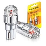 Oxilam Motor Vehicle Lighting OXILAM 194 LED Bulbs 6500K Cool White for Interior, Dome & License Plate Lights – T10 W5W 168 2825 Replacement (2 Pack)
