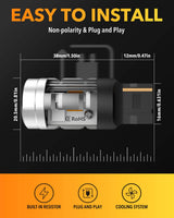 Oxilam Brake OXILAM 2024 Upgraded 7443 7440 LED Bulb Amber with Fan, CANBUS Error Free, 4000LM 600% Brighter, Turn Signal Light Anti Hyper Flash, T20 7441 W21W WY21W 7440NA Blinker Bulb Replacement (Pack of 2)