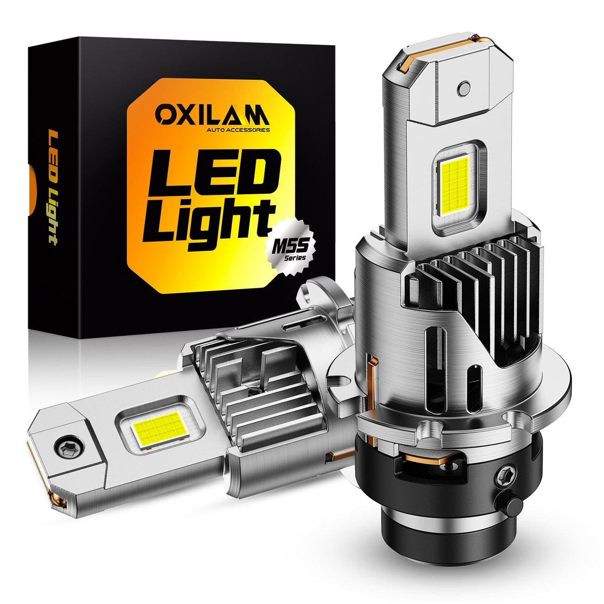 Oxilam Motor Vehicle Lighting OXILAM 2026 D2S/D2R LED Bulbs 900% Ultra Bright 6500K, 30,000LM Plug & Play HID Replacement, 1:1 Mini Size, IP68 Waterproof, 2PCS