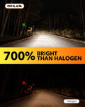 Oxilam Motor Vehicle Lighting OXILAM 2026 Upgrade H13 LED Bulbs, 700% Brighter, 60,000Hrs Lifespan, Easy Plug & Play, IP68, Anti-Flicker - Pack of 2