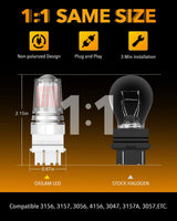 Oxilam Motor Vehicle Lighting OXILAM 3157 LED Bulb Red: 600% Brighter Replacement for 3057 4057 4157 Brake and Tail Lights