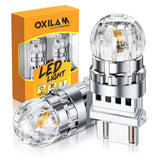 Oxilam Motor Vehicle Lighting OXILAM 3157 LED Bulbs Amber for Turn Signal & Marker Lights – 3156 3057 4157 Replacement (2 Pack)