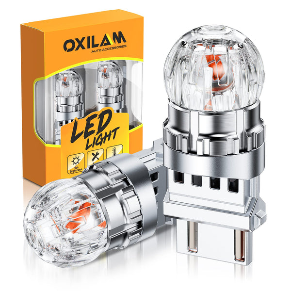 OXILAM 3157 LED Bulbs Red for Brake, Tail Lights – 3156 3057 4157 Replacement (2 Pack)