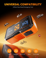 Oxilam Motor Vehicle Parts OXILAM 7000A Jump Starter with Air Compressor, 160 PSI Portable Tire Inflator for 12L Diesel & Gas Engines, 12V Battery Jumper Starter with Smart Display, LED Light & Power Bank