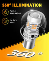 Oxilam Brake OXILAM 7507 PY21W BAU15S LED Bulbs Amber Yellow 2800LM for Turn Signal Lights with Build-in Load Resistor CANBUS Error Free 2641A 12496 7507AST Bulb Replacement (2PCS)