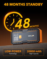Oxilam Motor Vehicle Parts OXILAM 9000A Jump Starter 20000mAh for All Gas & Diesel Engines, Smart Display, 8AWG Cables, 12V Portable Battery Booster