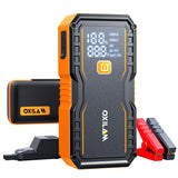 Oxilam Motor Vehicle Parts OXILAM 9000A Jump Starter 20000mAh for All Gas & Diesel Engines, Smart Display, 8AWG Cables, 12V Portable Battery Booster