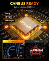Oxilam Motor Vehicle Lighting OXILAM 9005 9006 LED Bulbs Combo, 52000LM, 6500K HB3 HB4 Halogen Replacement