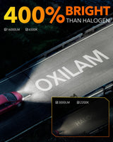 Oxilam Motor Vehicle Lighting OXILAM 9005 HB3 LED Headlight Fog Light Bulbs 6500K White High Brightness CANbus Ready