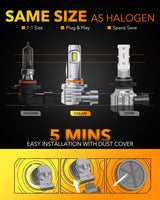 Oxilam Motor Vehicle Lighting OXILAM 9005 HB3 LED Headlight Fog Light Bulbs 6500K White High Brightness CANbus Ready