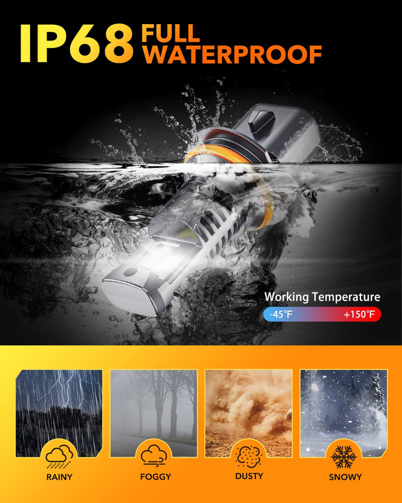 Oxilam Motor Vehicle Lighting OXILAM 9007 LED Headlight Bulbs – 800% Brighter, 30,000LM, Plug-and-Play, Perfect Beam Pattern