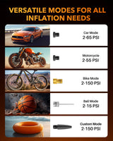 Oxilam Motor Vehicle Parts OXILAM C2 Portable Tire Inflator, 4X Faster Inflation with Smart Auto Shut-Off