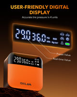 Oxilam Motor Vehicle Parts OXILAM C2 Portable Tire Inflator, 4X Faster Inflation with Smart Auto Shut-Off