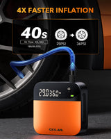 Oxilam Motor Vehicle Parts OXILAM C2 Portable Tire Inflator, 4X Faster Inflation with Smart Auto Shut-Off