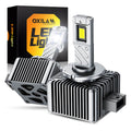 Oxilam Motor Vehicle Lighting OXILAM D1S LED Bulbs - 30000 Lumens Ultra-Bright White 6500K, 55000 Hours Lifespan, Quick Install, 99% Compatibility