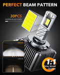 Oxilam Motor Vehicle Lighting OXILAM D1S LED Bulbs - 30000 Lumens Ultra-Bright White 6500K, 55000 Hours Lifespan, Quick Install, 99% Compatibility