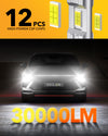 Oxilam Motor Vehicle Lighting OXILAM H1 Headlight Bulbs - 6500K, 18000LM Brightness for Safer Night Driving