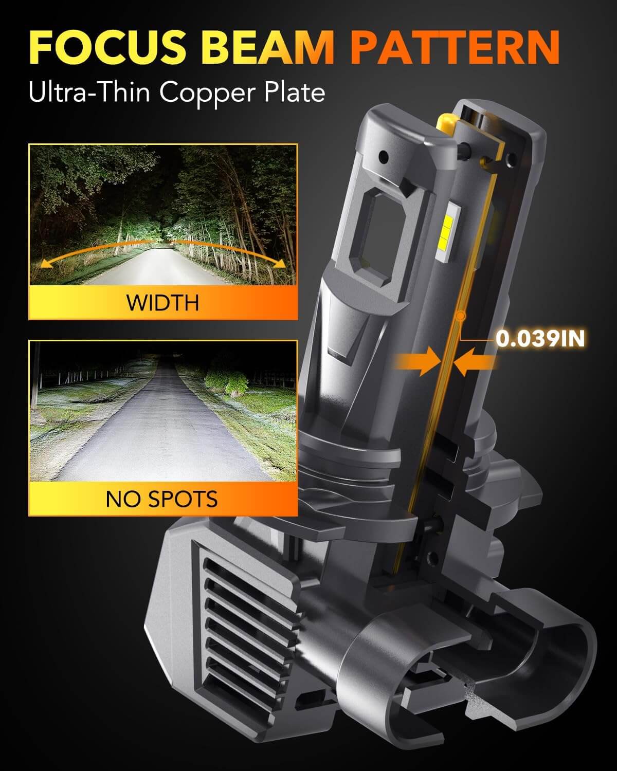 Oxilam Motor Vehicle Lighting OXILAM H11 9005 Light Bulbs Combo, 56000LM, Pack of 4