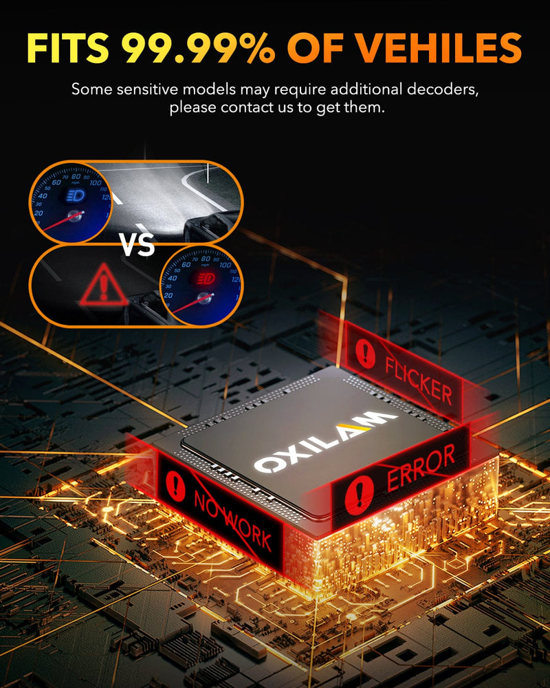 Oxilam Motor Vehicle Lighting OXILAM H11 9005 Light Bulbs Combo, 56000LM, Pack of 4