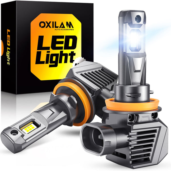 OXILAM H11 H9 H8 LED Headlight/ Fog Light Bulbs 24000LM 6500K