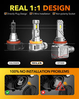 Oxilam Motor Vehicle Lighting OXILAM H11 Bulbs, H9 H8 Fog Light Bulb, 6500K