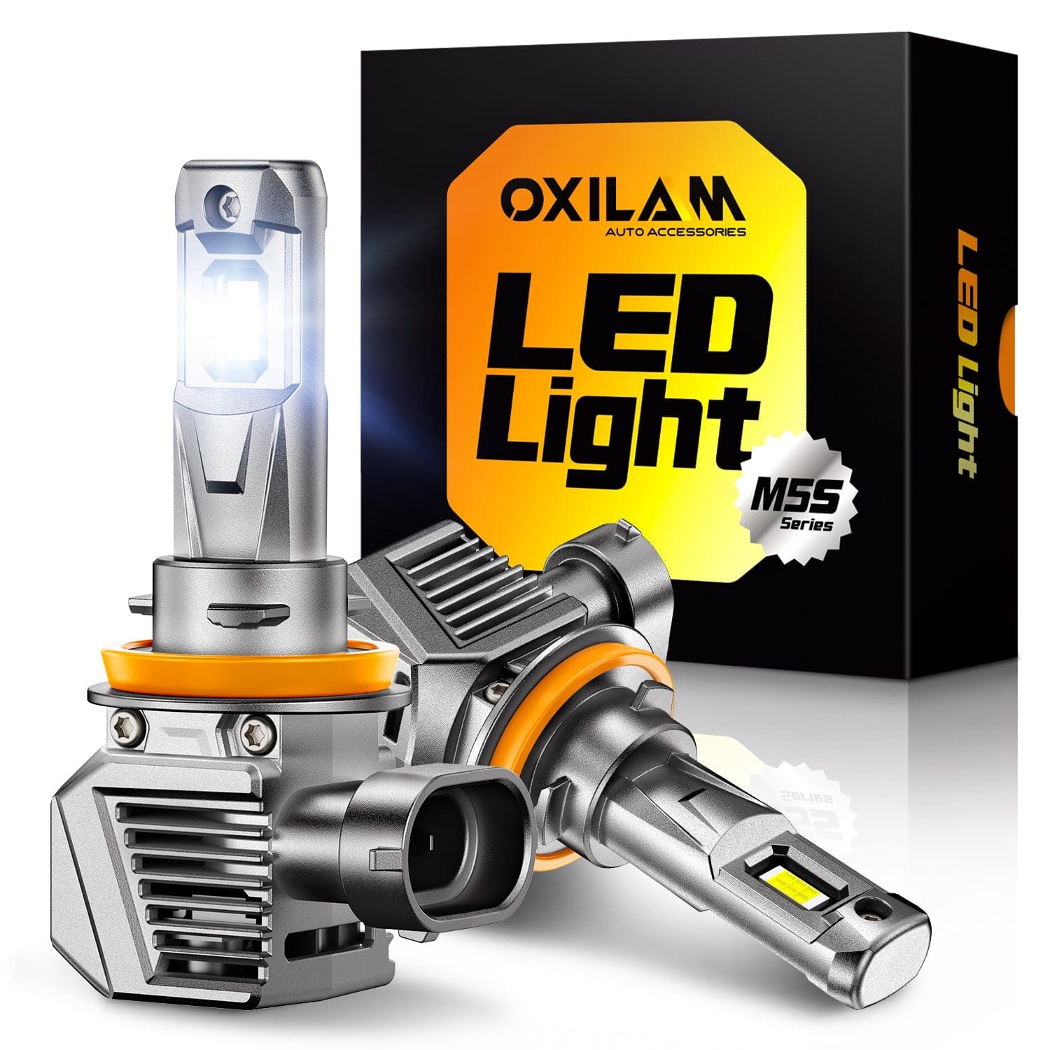 Oxilam Motor Vehicle Lighting OXILAM H11 H9 H8 LED Headlight/ Fog Light Bulbs 24000LM 6500K