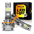 Oxilam Motor Vehicle Lighting OXILAM H11B LED Bulb: 800% Brighter, 6500K White Light, Easy Plug & Play Installation