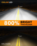 Oxilam Motor Vehicle Lighting OXILAM H11B LED Bulb: 800% Brighter, 6500K White Light, Easy Plug & Play Installation
