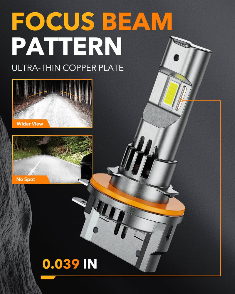 Oxilam Motor Vehicle Lighting OXILAM H11B LED Bulb: 800% Brighter, 6500K White Light, Easy Plug & Play Installation