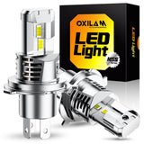 Oxilam Motor Vehicle Lighting OXILAM H4/9003/HB2 Headlight Bulb, 24000LM Plug-N-Play, 6500K with Fan Canbus Error Free for Halogen Replacement LED lights