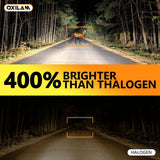 Oxilam Motor Vehicle Lighting OXILAM H4 9003 Light Bulb, 20000LM 600% Brighter, 6500K Cool White, Pack of 2