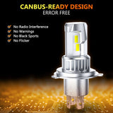 Oxilam Motor Vehicle Lighting OXILAM H4 9003 Light Bulb, 20000LM 600% Brighter, 6500K Cool White, Pack of 2