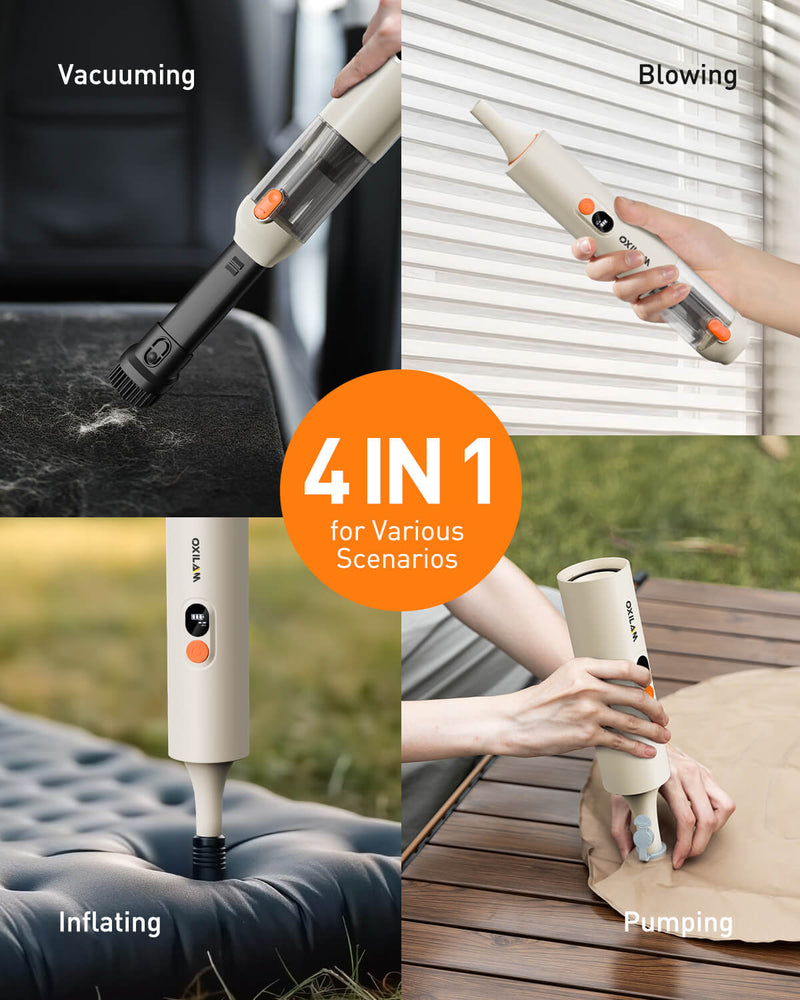 Oxilam Motor Vehicle Parts OXILAM Handheld Car Vacuum Cleaner Cordless, 4 in-1 portable with 14000Pa for Home, Pet, Car, Office