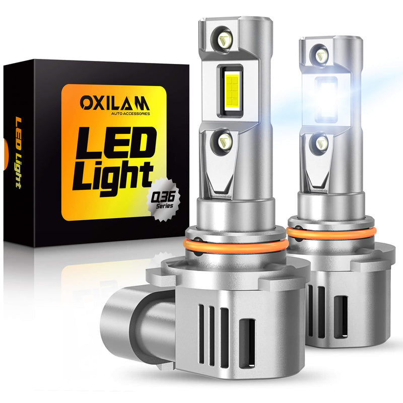 Oxilam OXILAM HB3 9005 Fog Light Bulbs 20000LM 1:1 Size 6500K White, Wireless for Halogen Replacement, Canbus Ready,