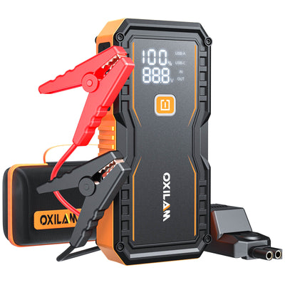 Oxilam Motor Vehicle Parts OXILAM Jump Starter Y2 4000A for All Gas/8L Diesel, Car Battery Jumper Starter Portable, UltraSafe 12V Lithium Jump Box with Jumper Cables