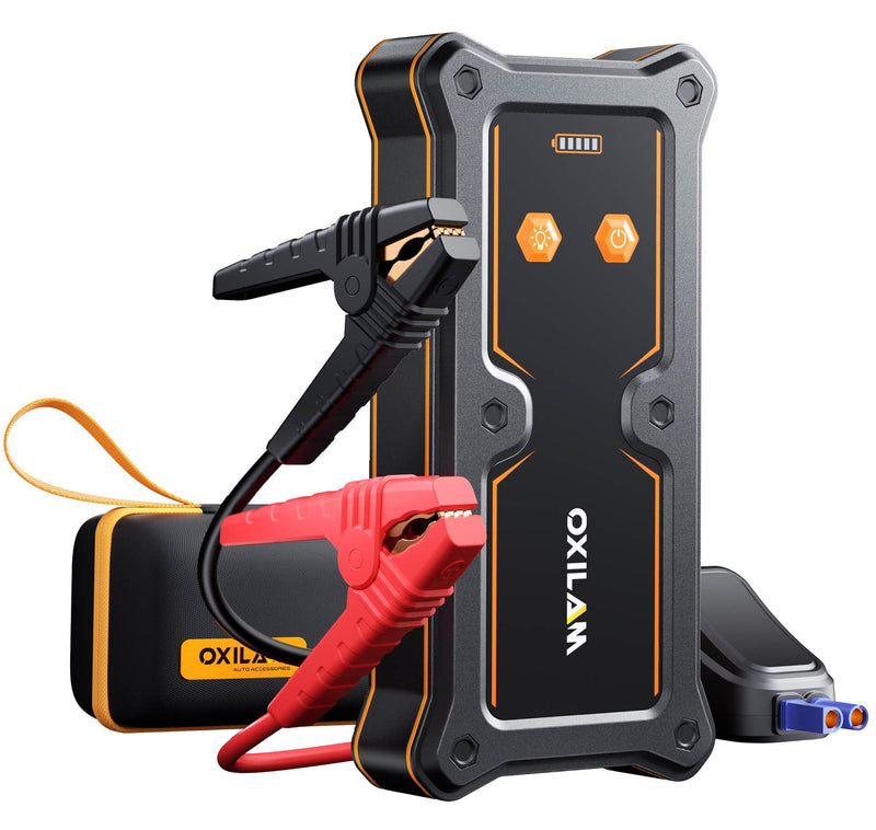 Oxilam OXILAM Jump Starter Y3 6000A for All Gas/12L Diesel, UltraSafe 12V Lithium Battery with 1000 LM Flashlight