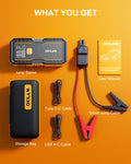 Oxilam Motor Vehicle Parts OXILAM Jump Starter Y5 10000A – 24000mAh Car Battery Booster, Portable 12V Jump Starter with LED Light, USB & Type-C Power Bank