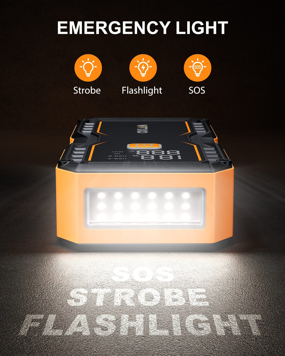 Oxilam Motor Vehicle Parts OXILAM Jump Starter Y5 10000A – 24000mAh Car Battery Booster, Portable 12V Jump Starter with LED Light, USB & Type-C Power Bank